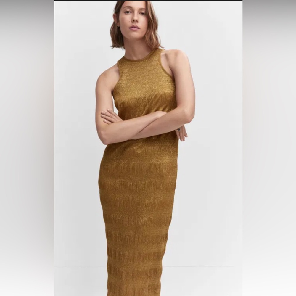 Elegant Mango Sleeveless Dress